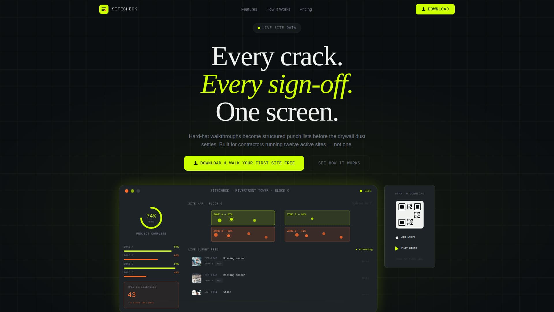 Sitecheck - Powerful Construction Landing Page Template