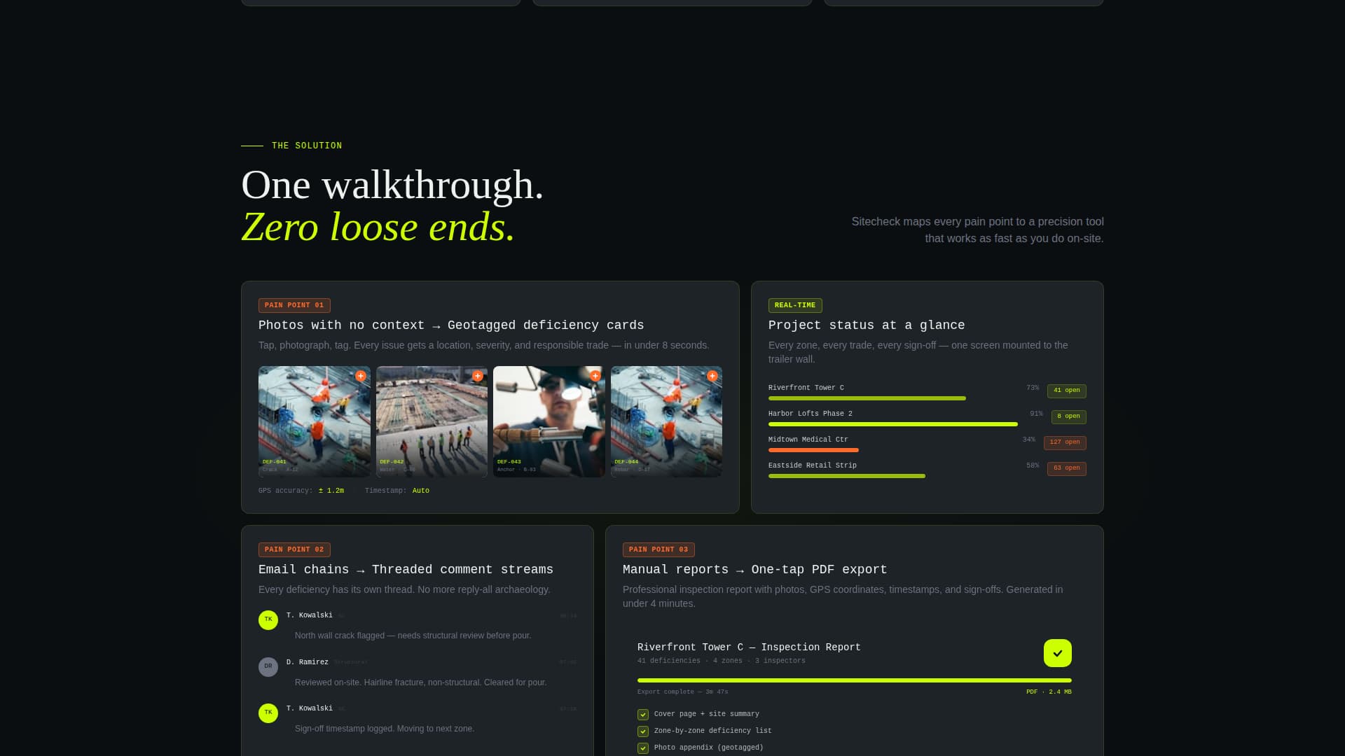 Sitecheck - Powerful Construction Landing Page Template