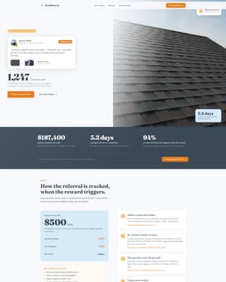 Roofreferral - Rewarding Homeowner Landing Page Template