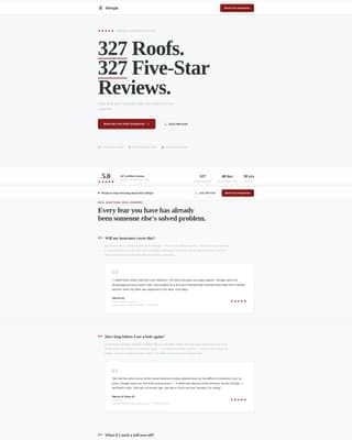 Shingle - Trusted Roofer Landing Page Template