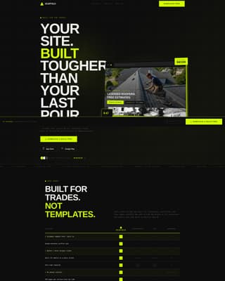 Scaffold - Brutalist Construction Landing Page Template