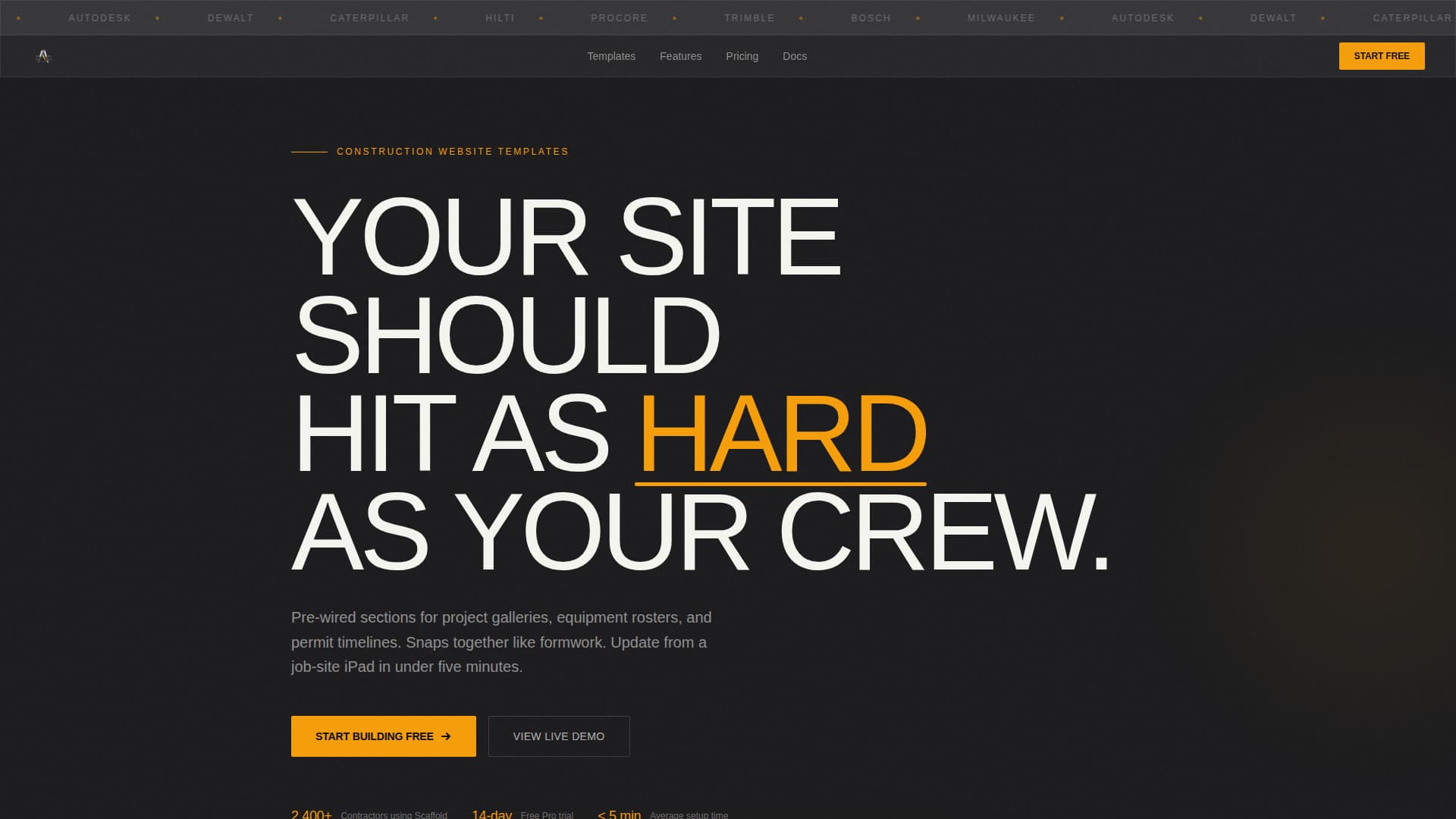 Construct — Elite Builder Landing Page Template