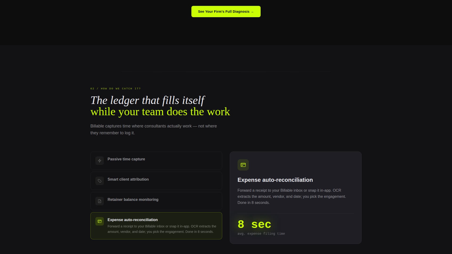 Billable - High-Voltage Consulting Firm Landing Page Template