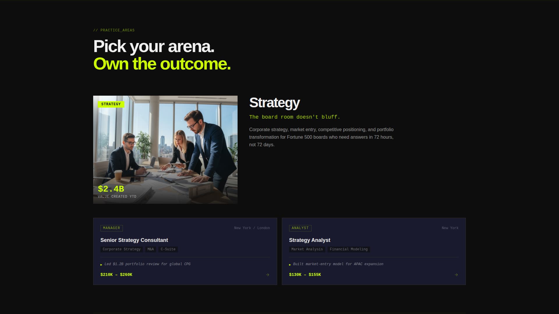 Elite Consulting Firm Talent Recruitment Website Template