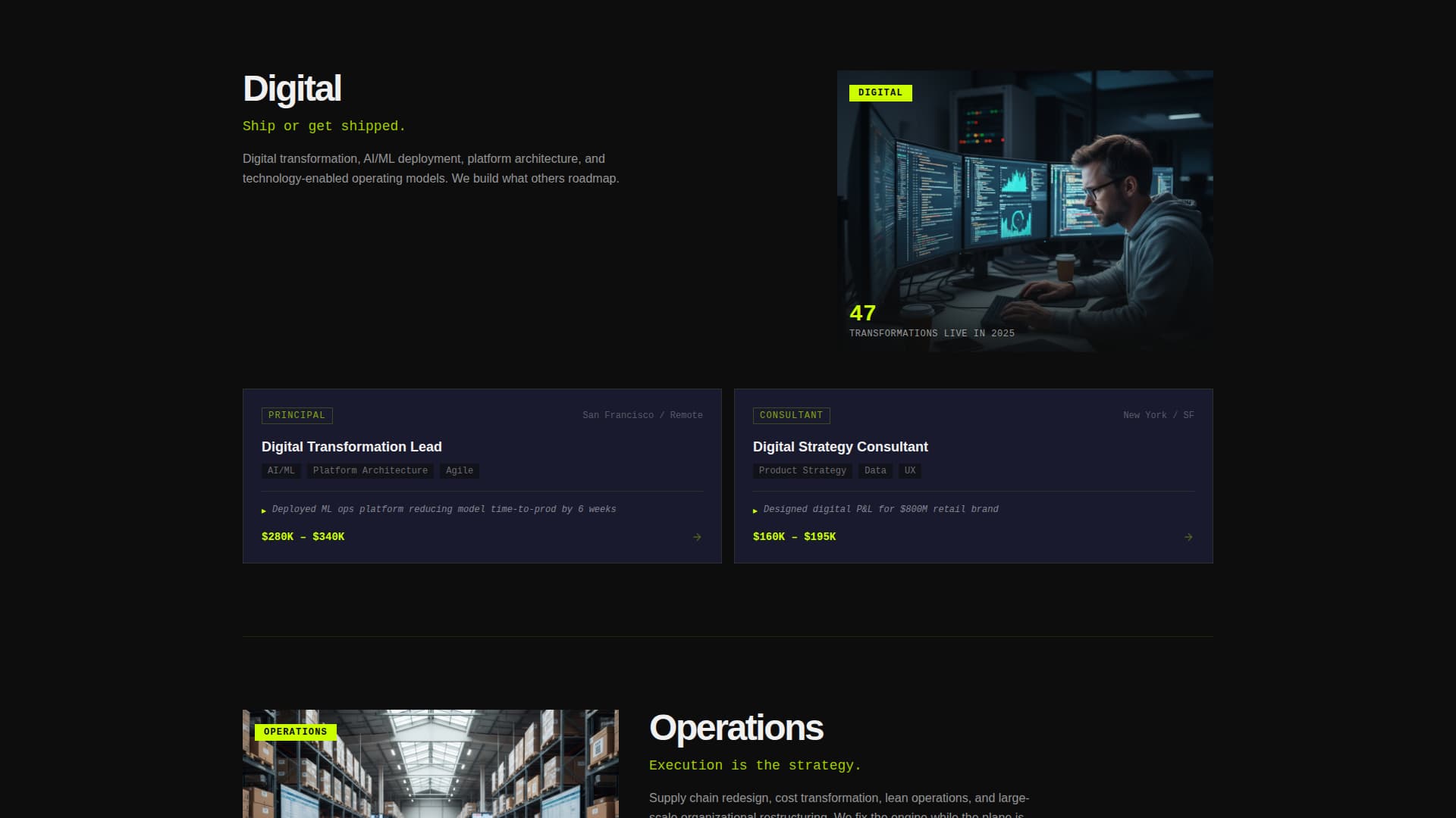 Elite Consulting Firm Talent Recruitment Website Template