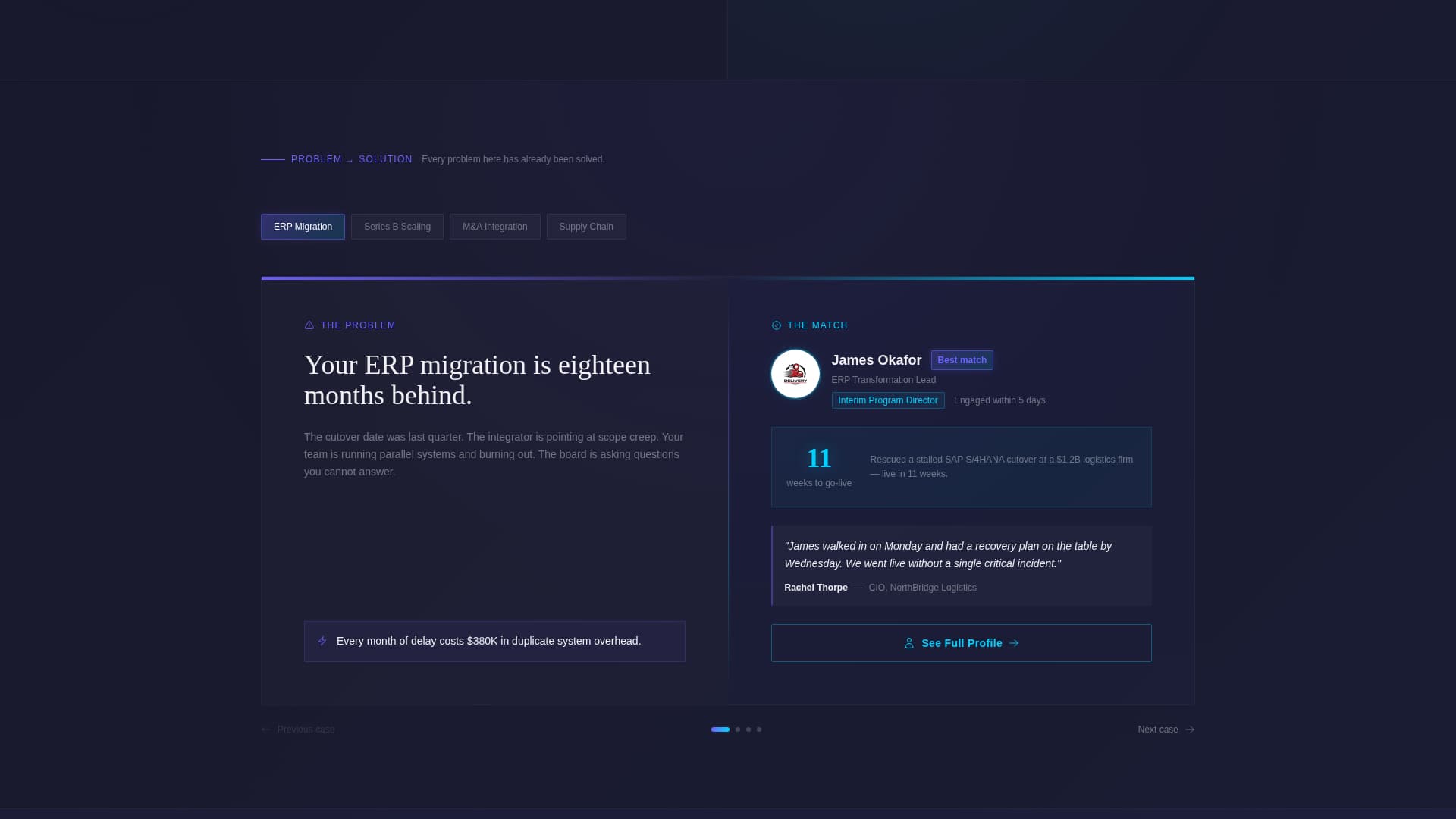 Consultant Matching & Diagnostic Estimator Website Template