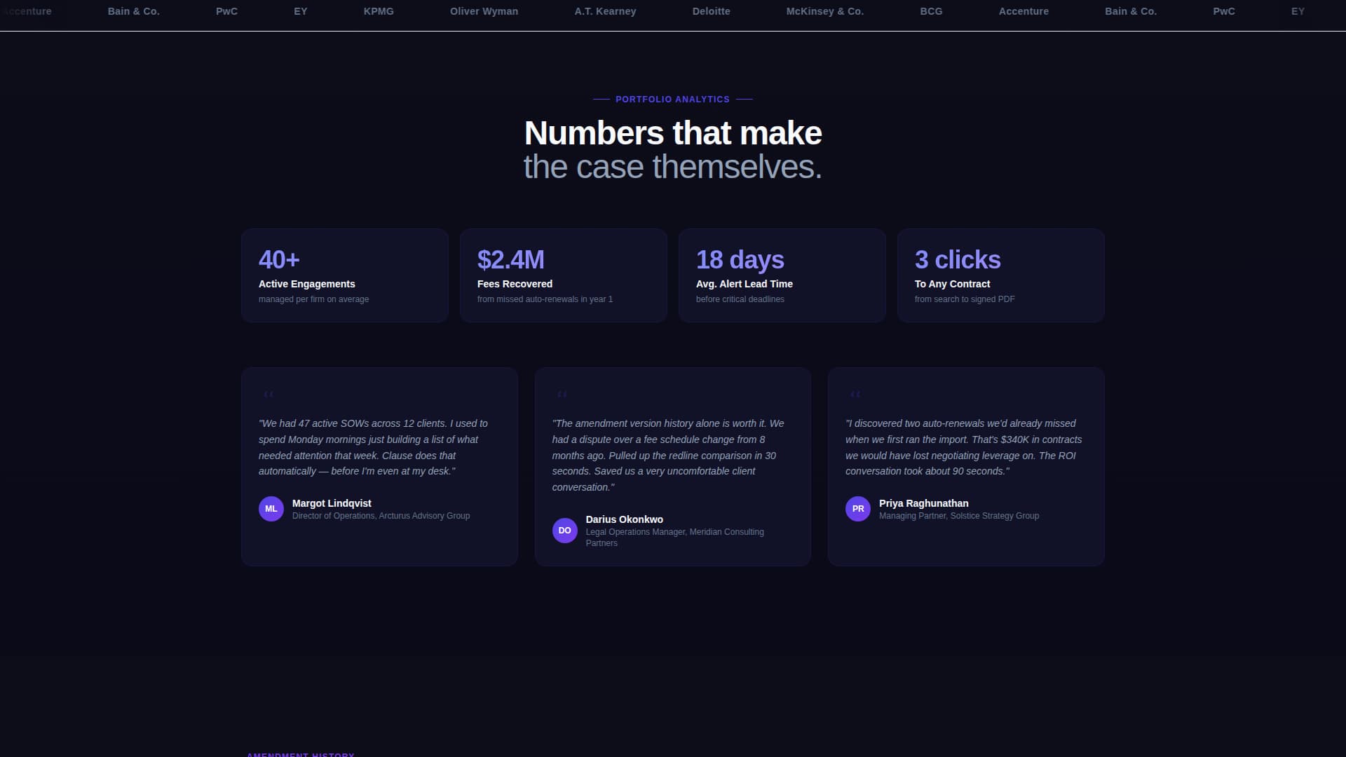 Clause - Powerful Contract Management Landing Page Template