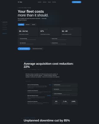 Fleet - Precision Fleet Management Landing Page Template