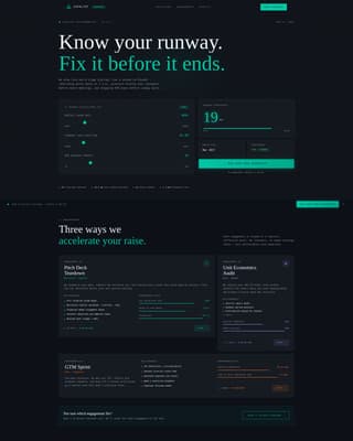 High-Velocity Consulting Runway Calculator Website Template