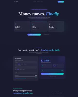 Ledger - Dynamic Consulting Landing Page Template