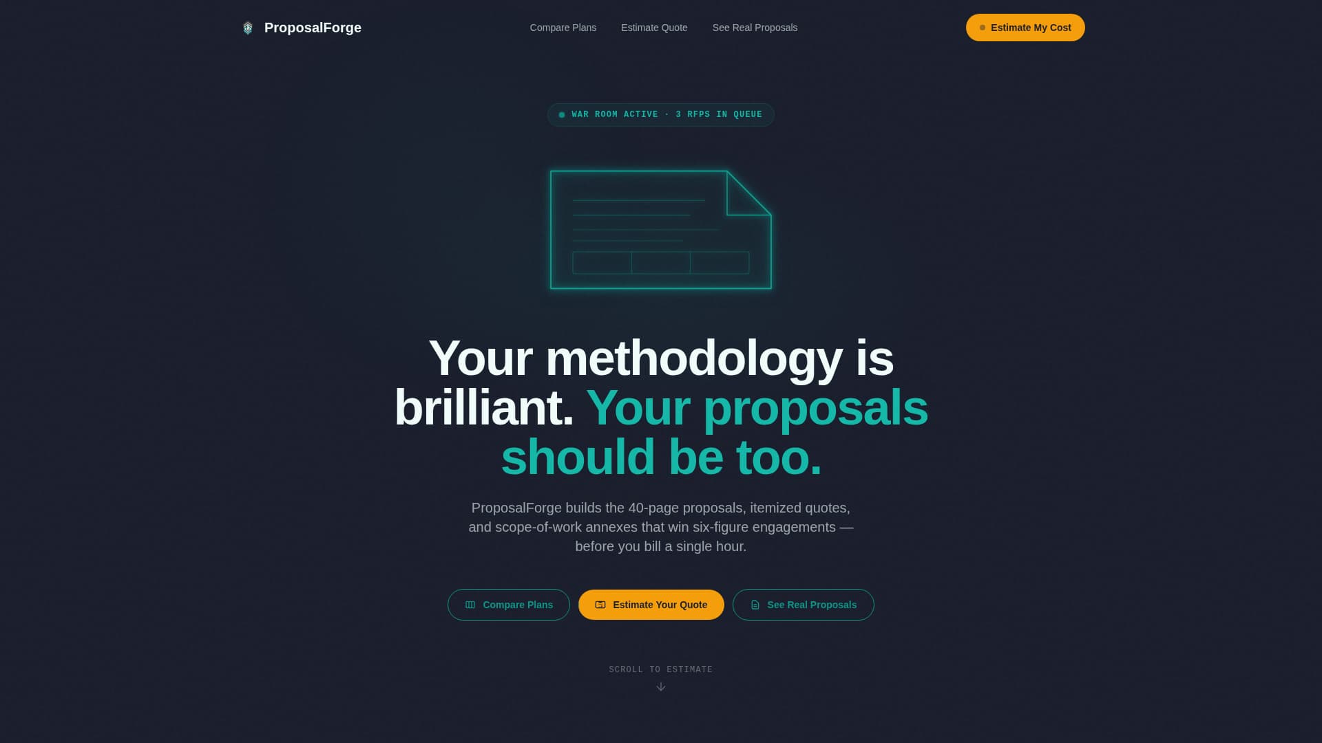 Proposalforge - Powerful Consulting Landing Page Template