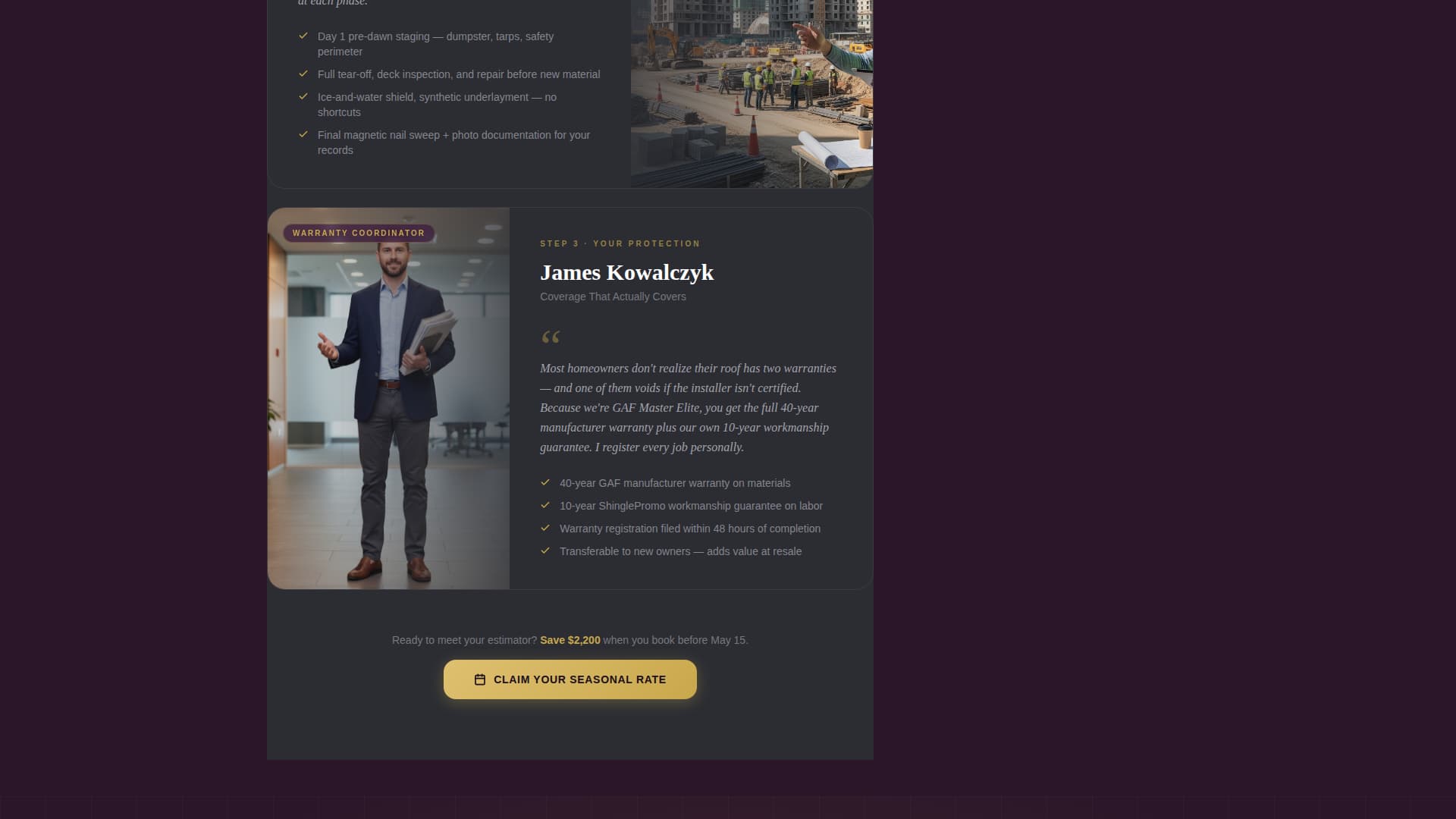 Shingle - Seasonal Roofing Landing Page Template