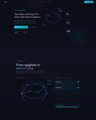 Routea - Intelligent Fleet Optimization Landing Page Template