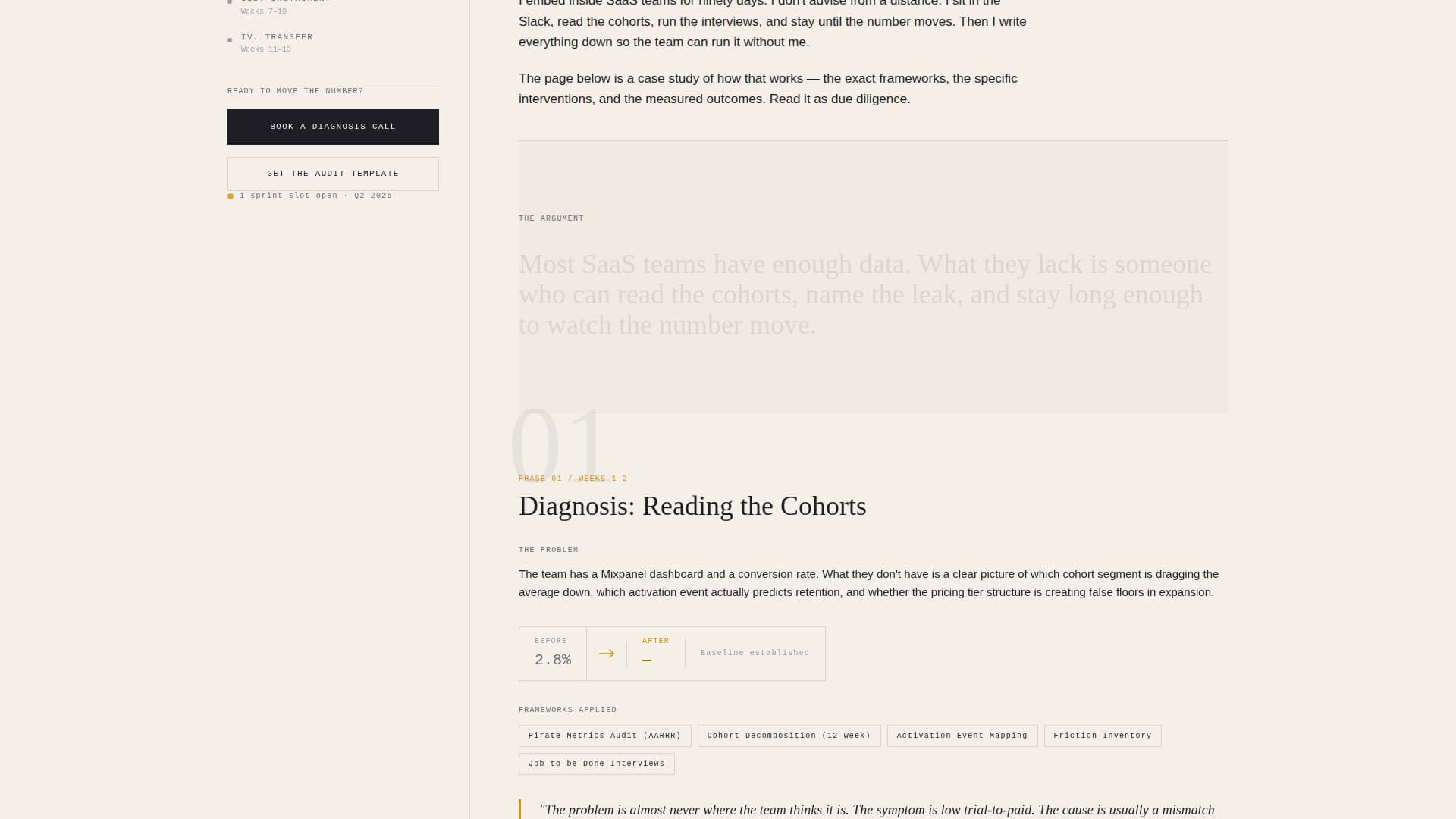 SaaS Consulting Portfolio Website Template