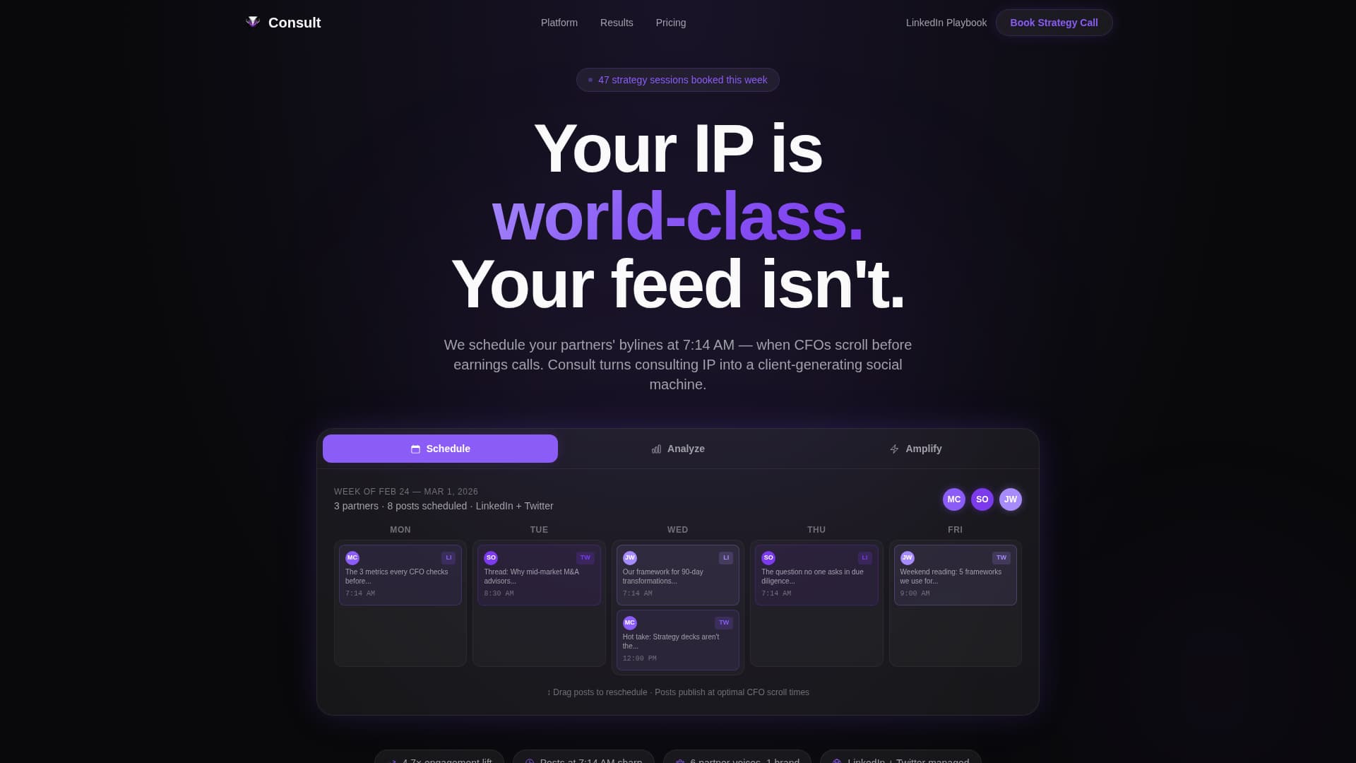 Consult - Powerful Social Media Landing Page Template