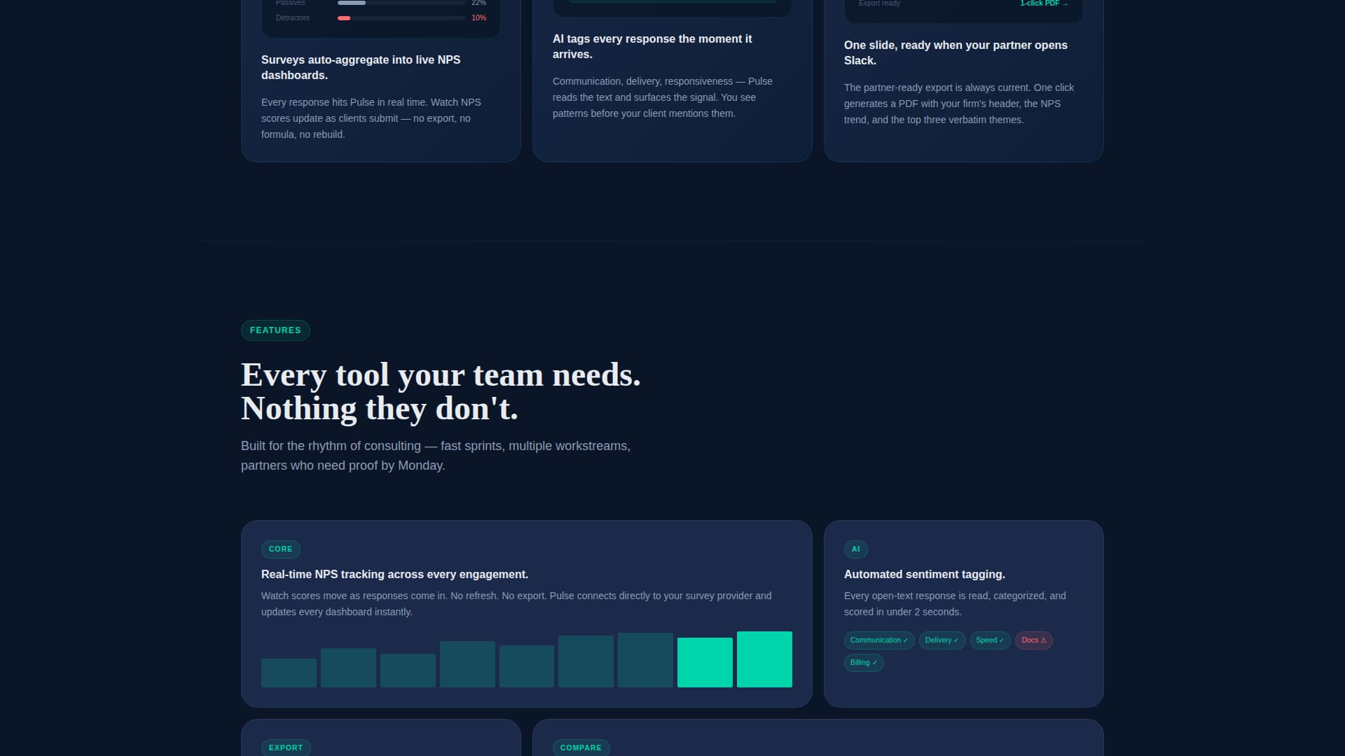 Pulse - Real Time Consulting Landing Page Template