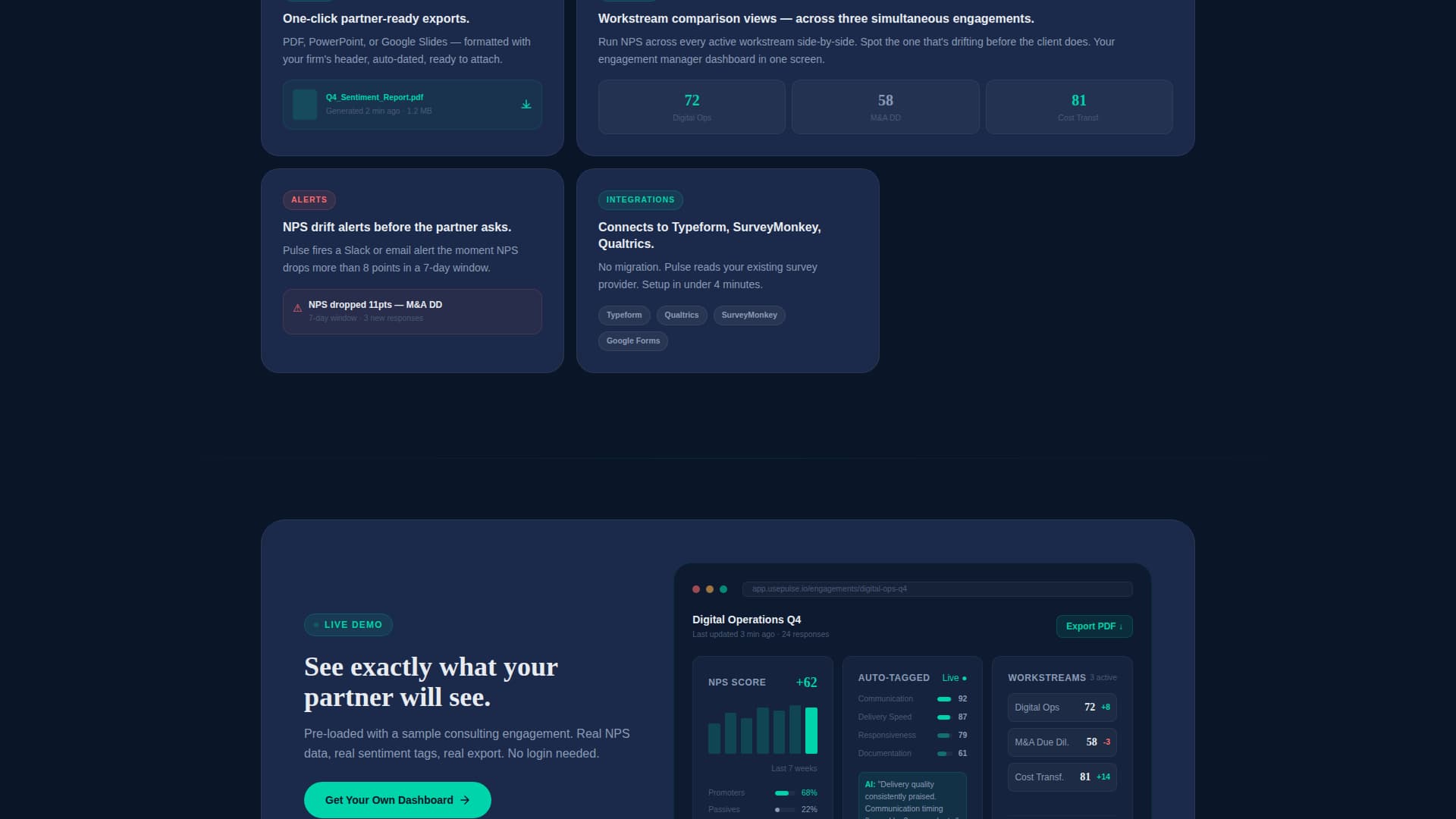 Pulse - Real Time Consulting Landing Page Template