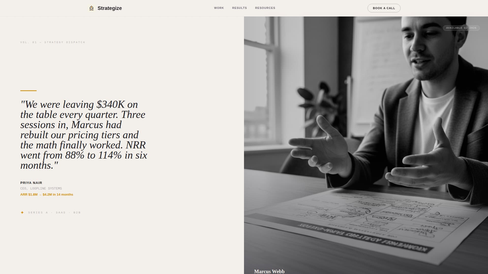 SaaS Consulting Booking Website Template