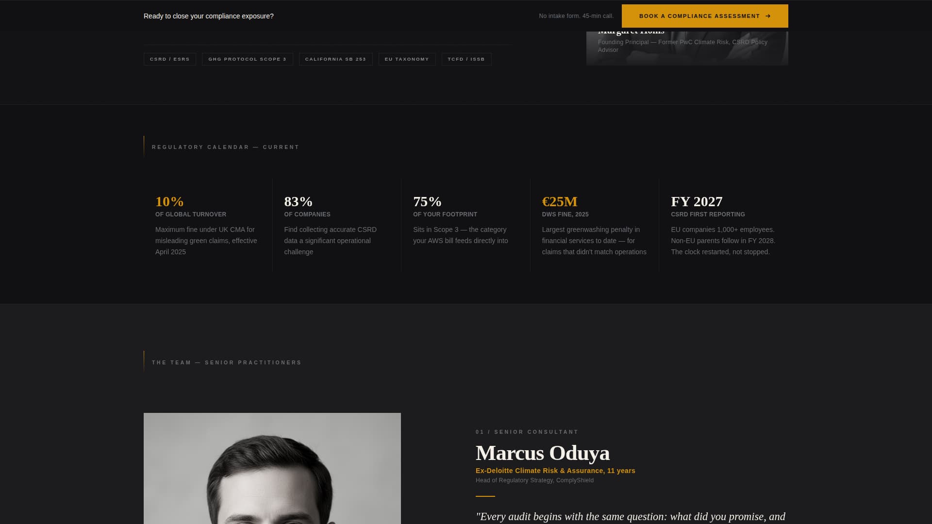 Comply - Authoritative SaaS Compliance Landing Page Template
