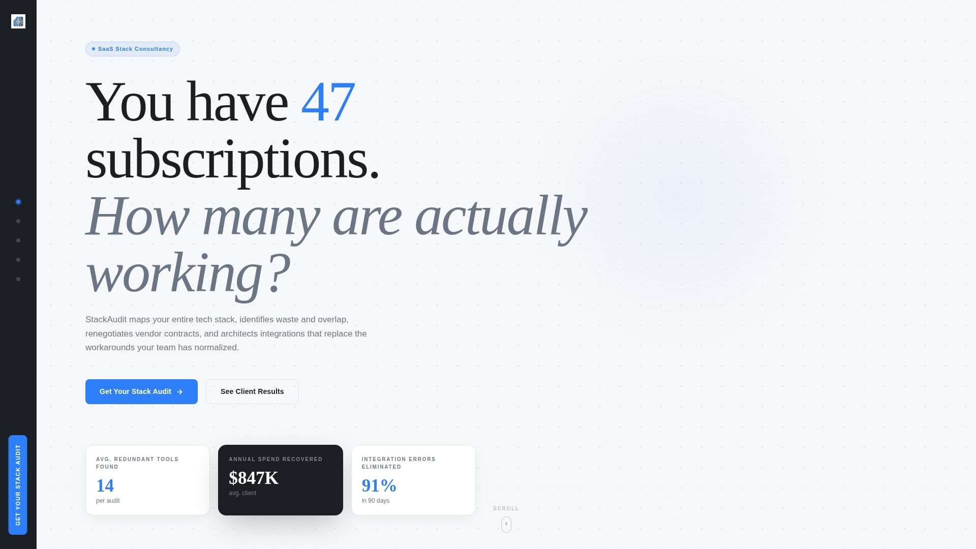 Stackaudit - Precision SAAS Landing Page Template