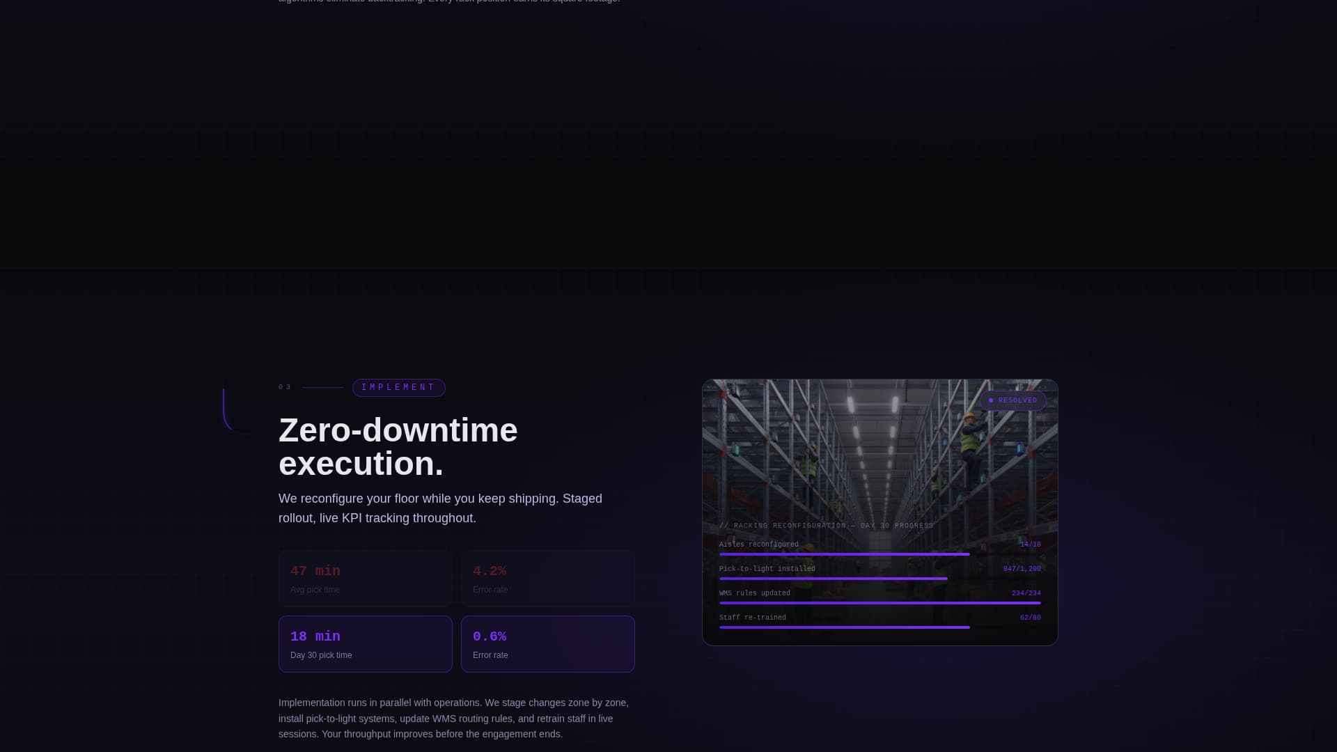 Optimize - High Impact Warehouse Management Landing Page Template