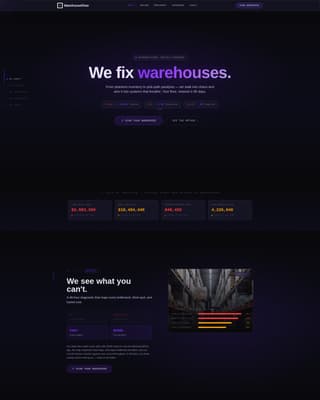 Optimize - High Impact Warehouse Management Landing Page Template