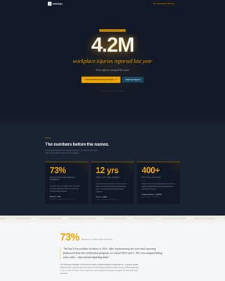 Safesign - Proven Safetyofficer Landing Page Template