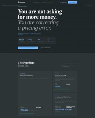 Leverage - Precision Negotiation Landing Page Template