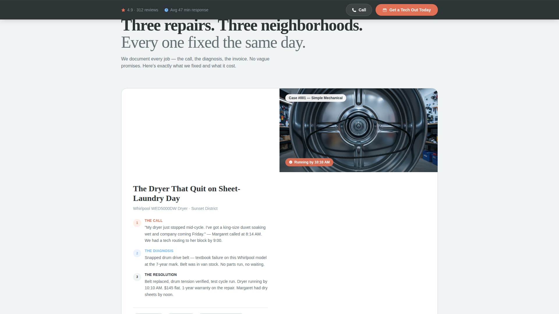 Fix — Dependable Appliance Repair Landing Page Template