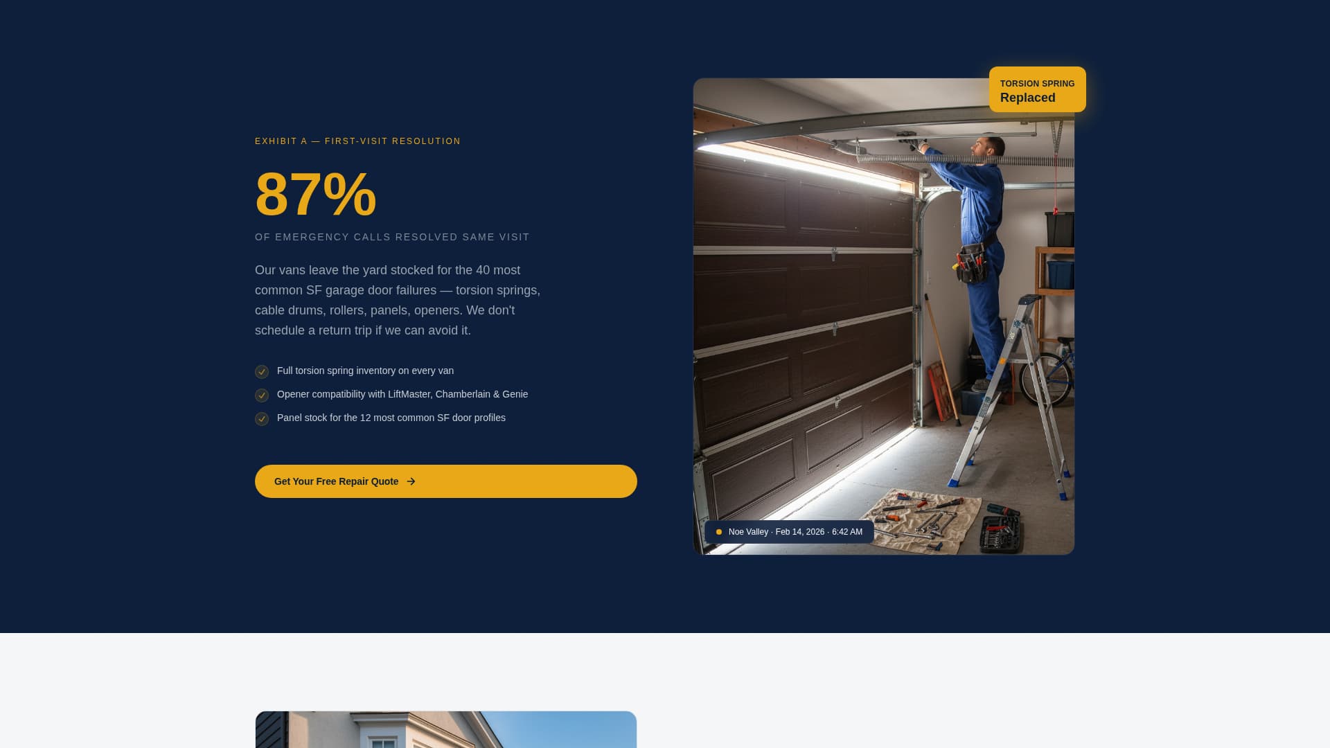 Torque - Trusted Garagedoor Landing Page Template