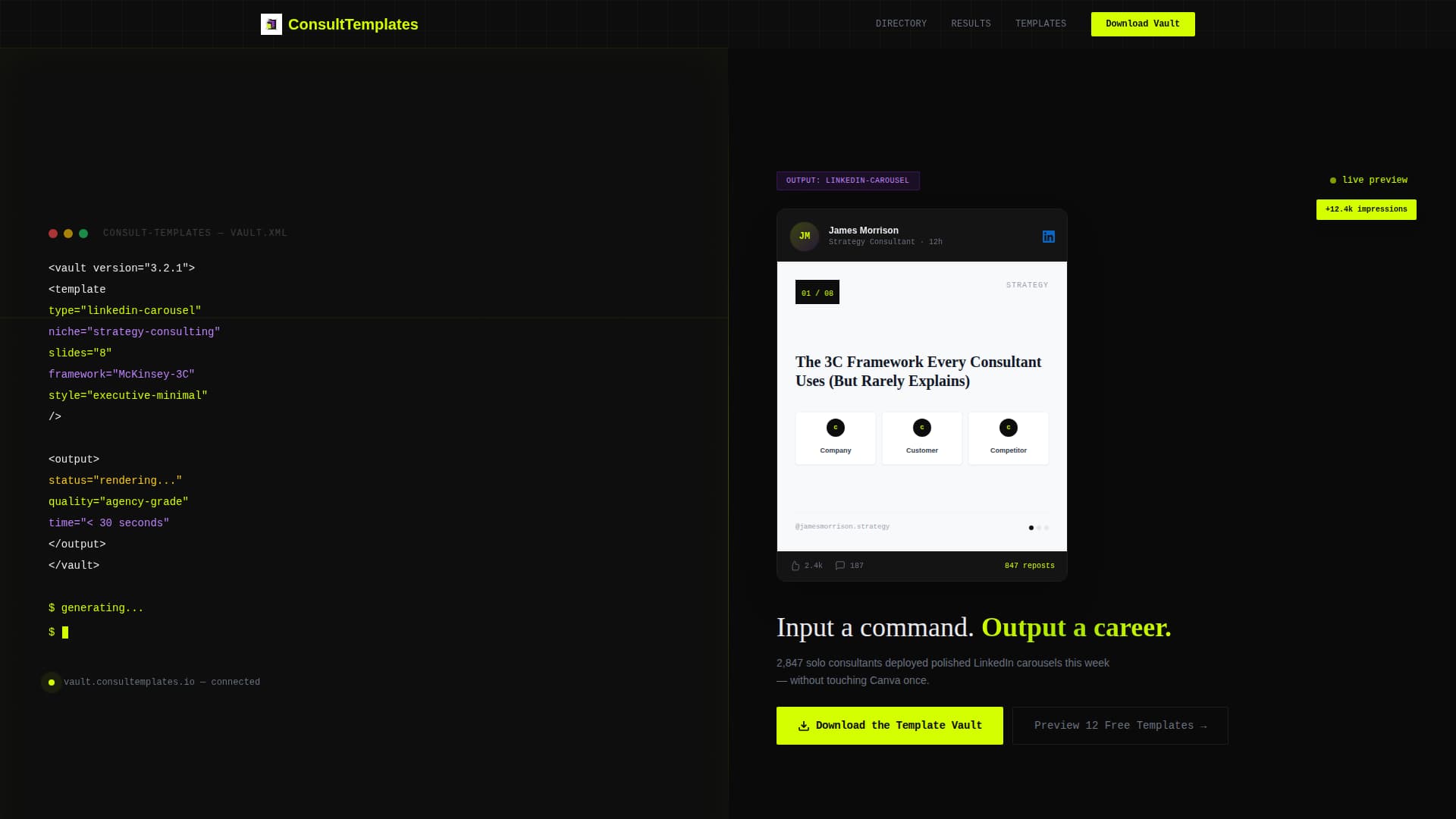 Consult - Plug and Play Consulting Landing Page Template
