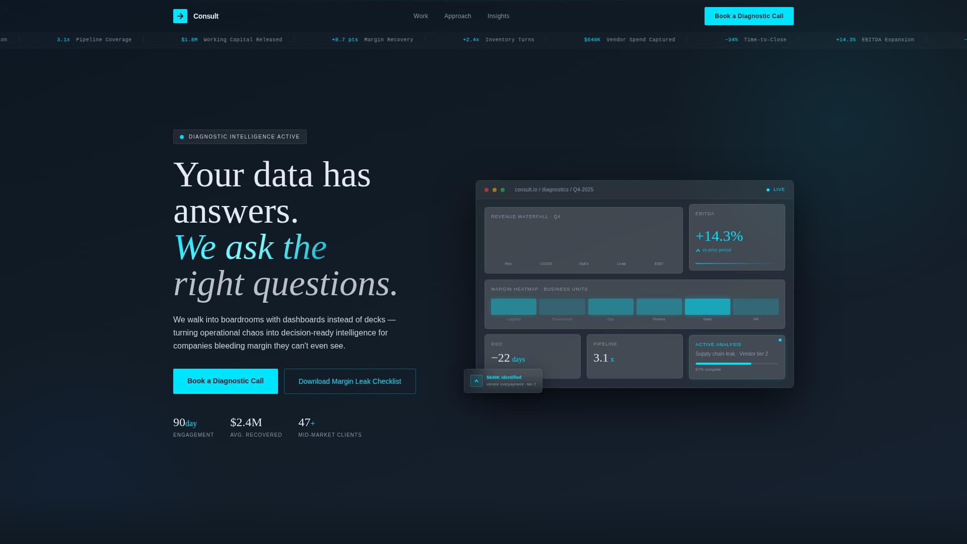 Consult - Powerful Analytics Landing Page Template