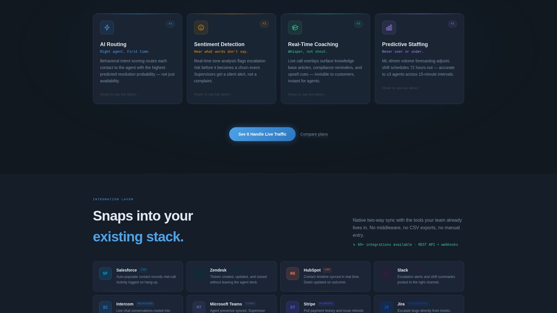 Dispatch - Unified Contact Center Landing Page Template