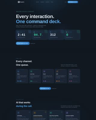 Dispatch - Unified Contact Center Landing Page Template