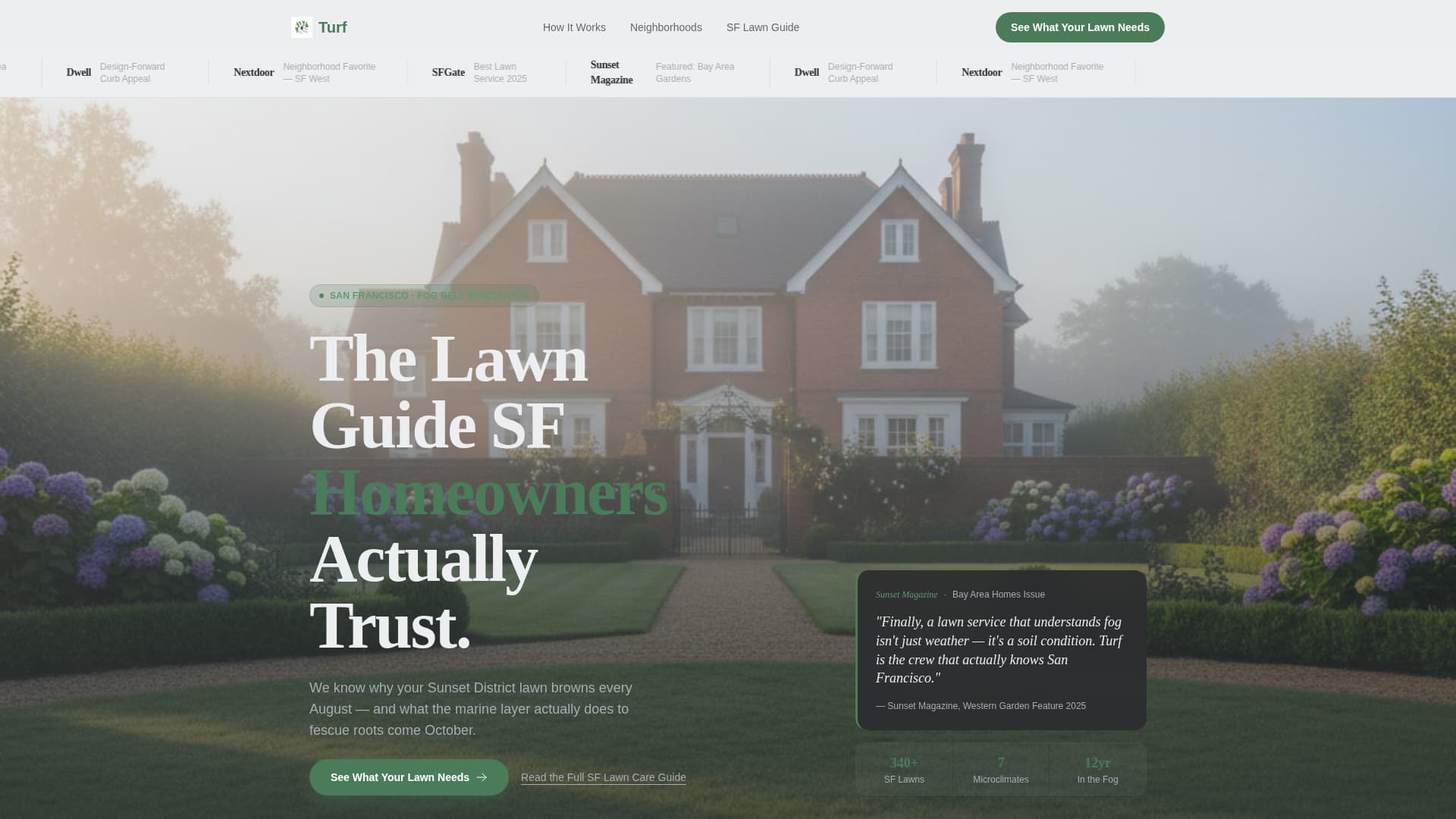 Cultivate — Expert Lawn Maintenance Landing Page Template