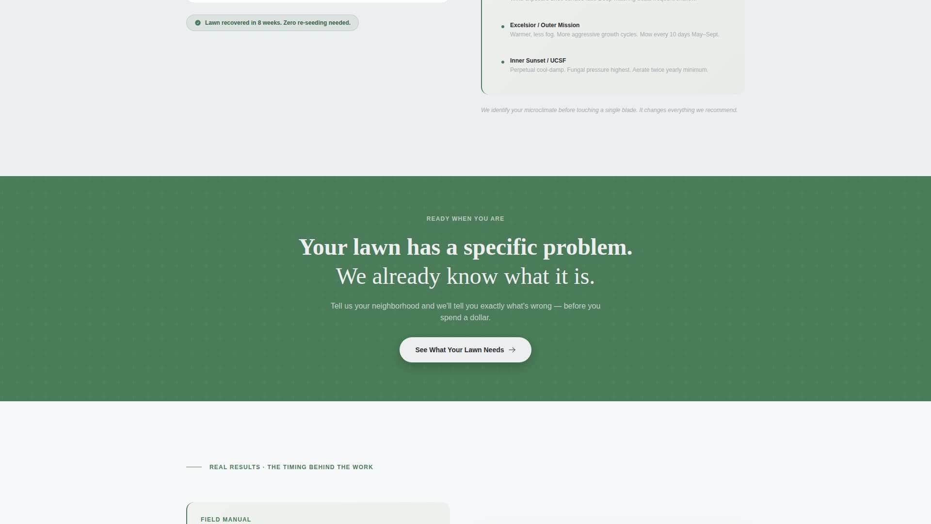 Cultivate — Expert Lawn Maintenance Landing Page Template