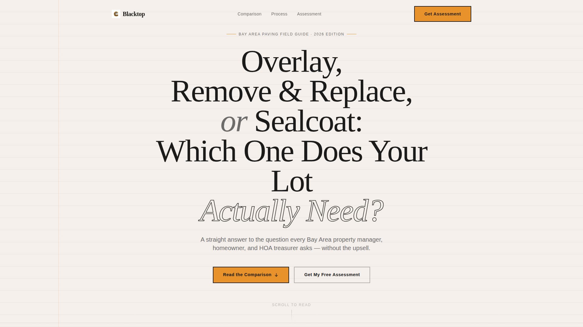 Pavement — Expert Asphalt Paving Landing Page Template