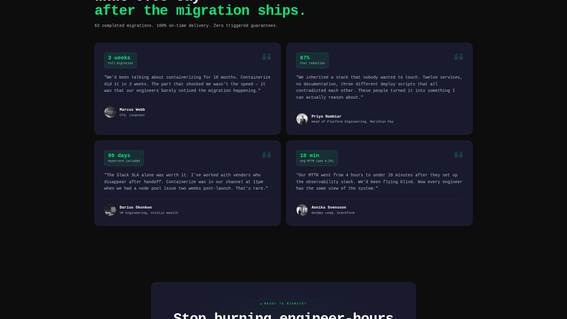 Containerize - High-Performance Containerization Landing Page Template