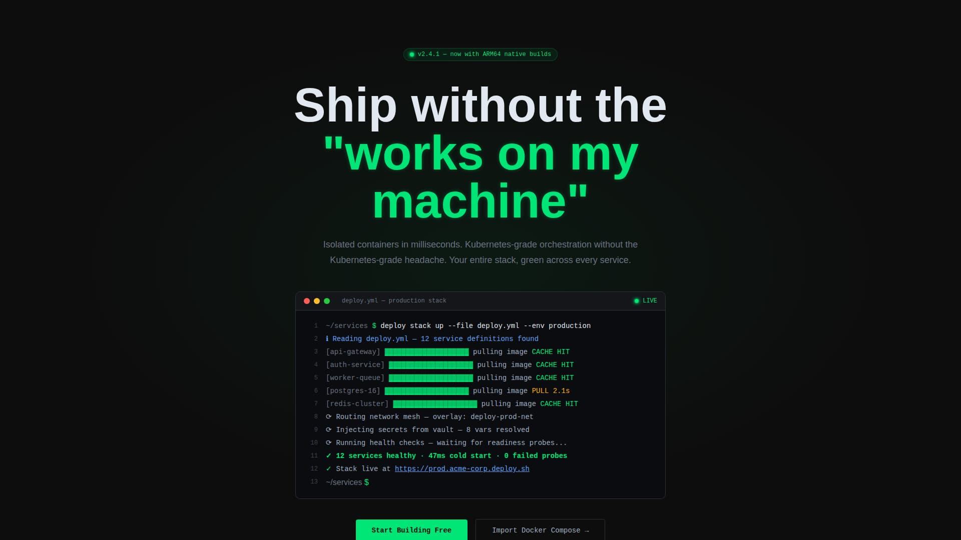 Deploy - Powerful Containerization Landing Page Template