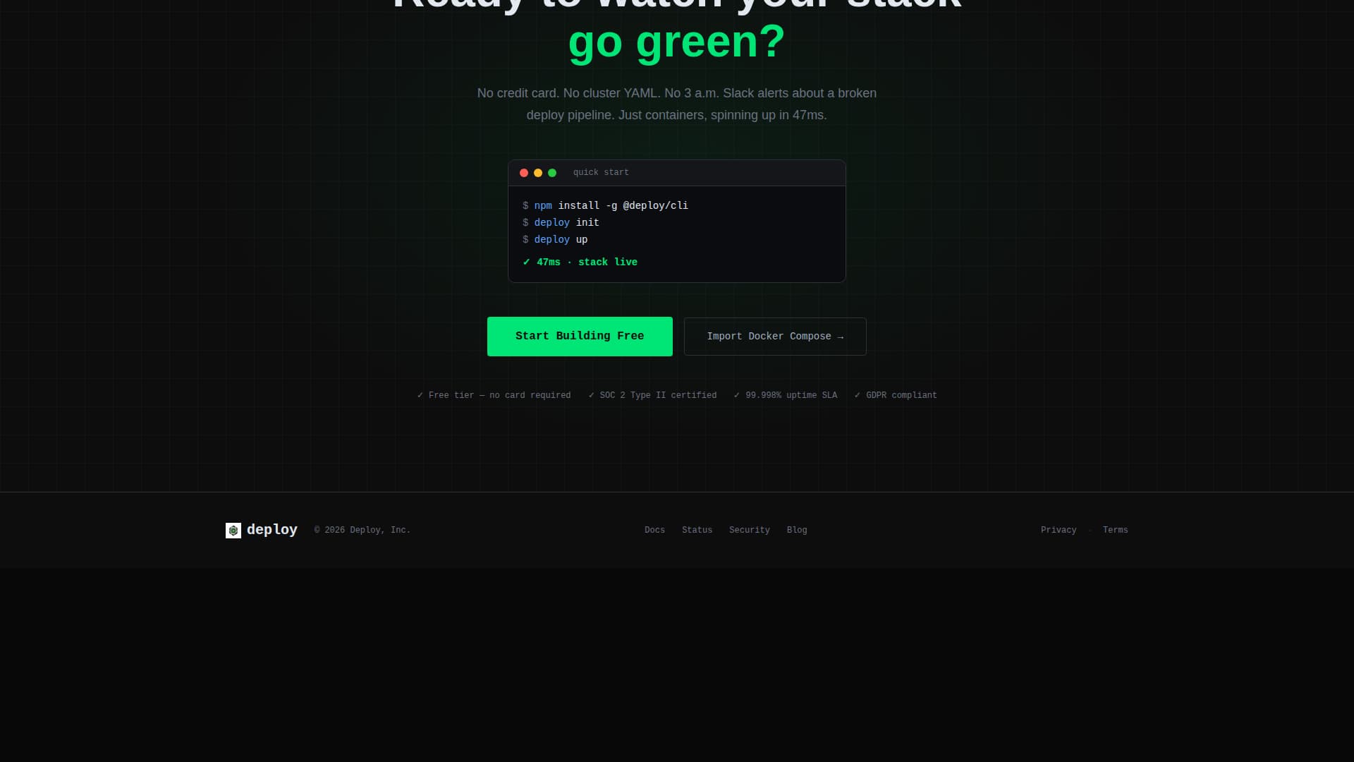 Deploy - Powerful Containerization Landing Page Template