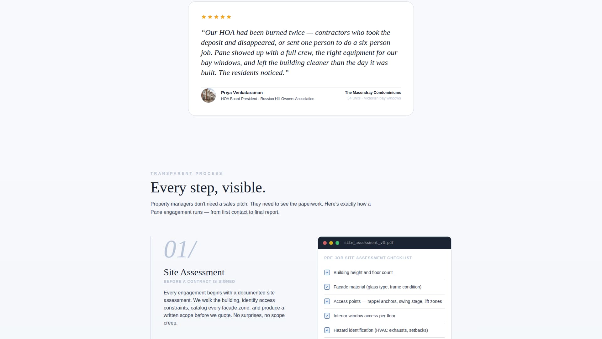 Pane - Authoritative Windowcleaning Landing Page Template