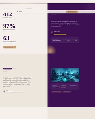Byline — Proven Scientific Storytelling Landing Page Template