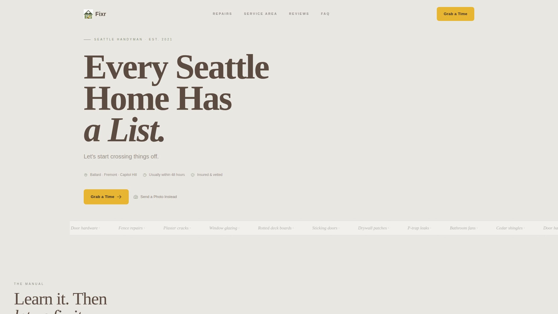 Fixr - Trusted Handyman Landing Page Template