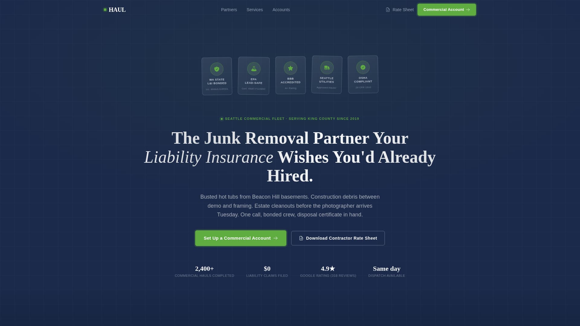 Load — Professional Waste Hauling Landing Page Template