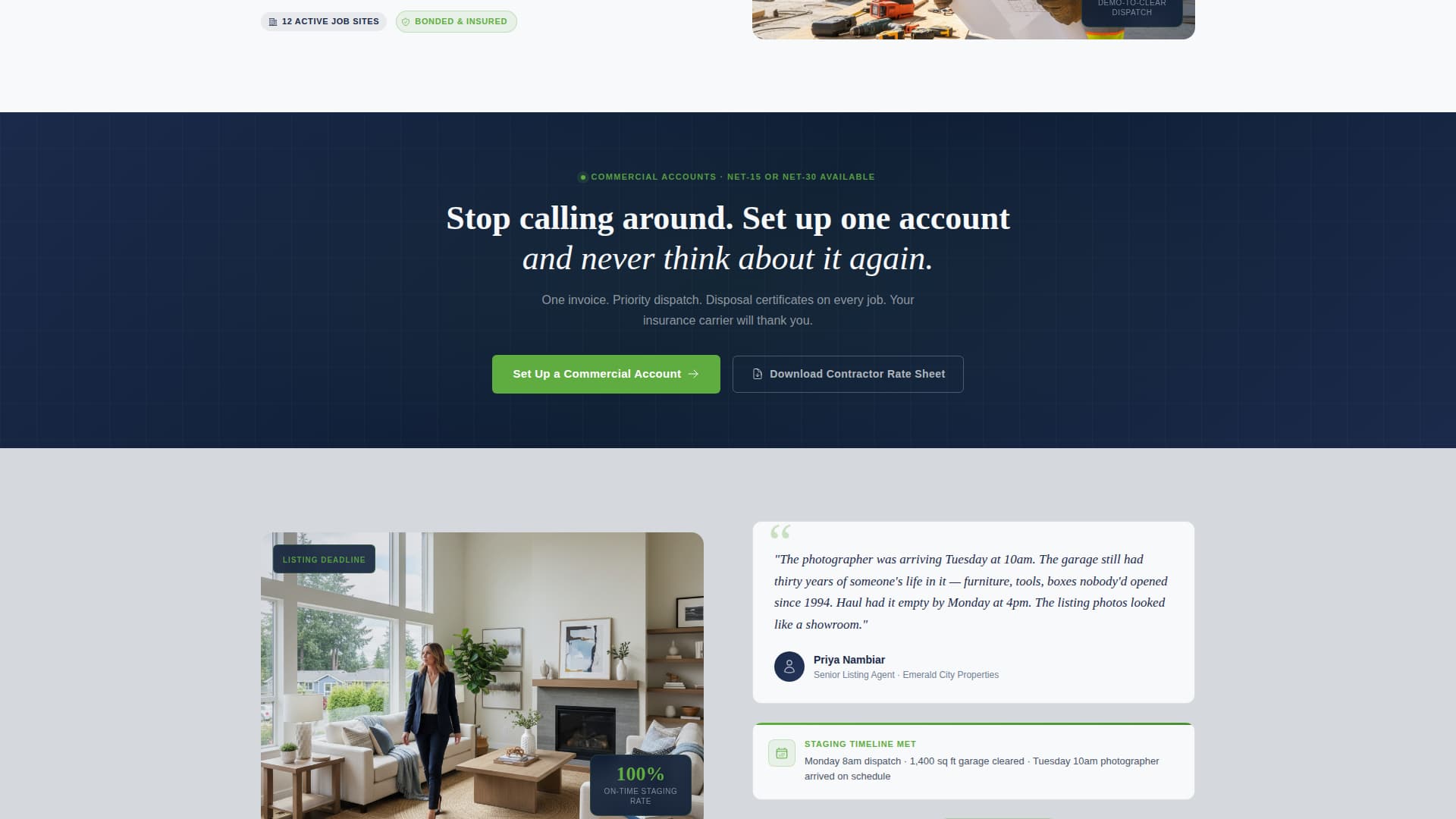 Load — Professional Waste Hauling Landing Page Template