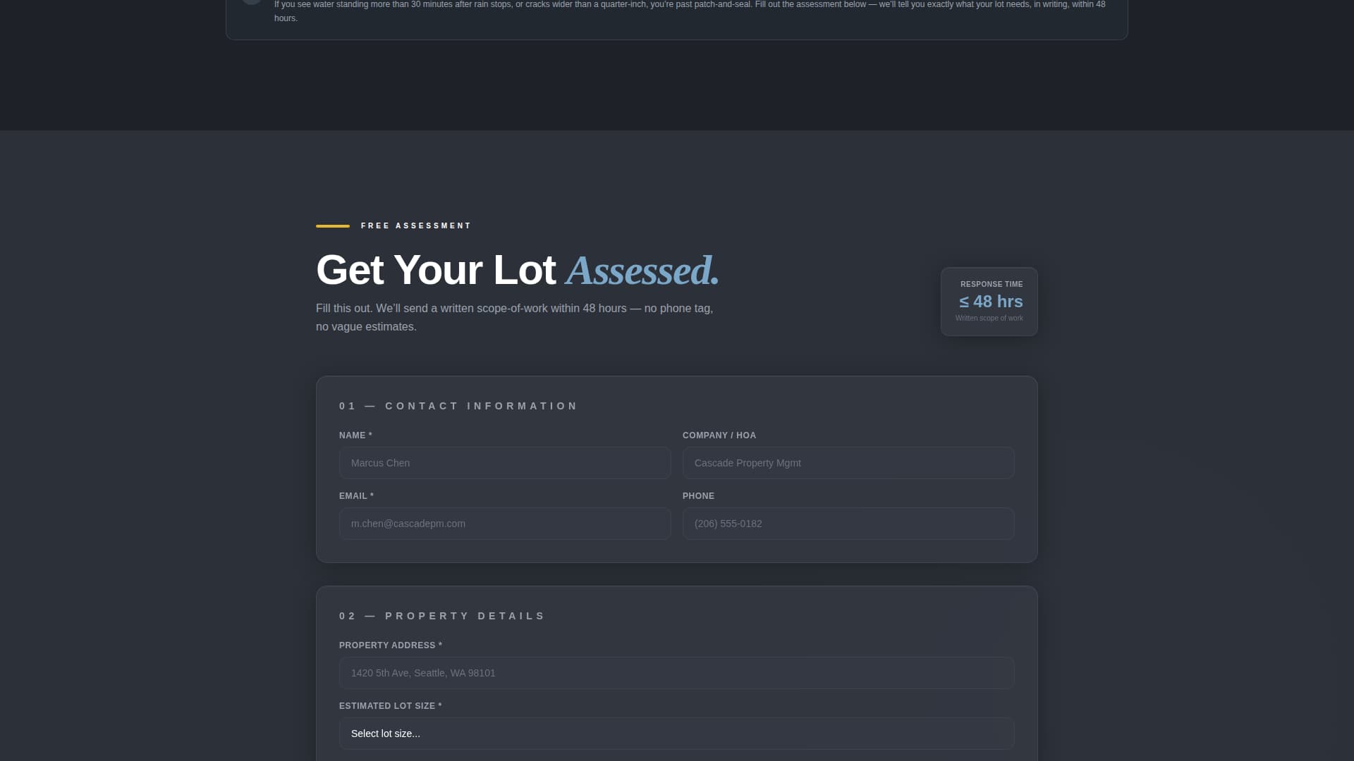Blacktop - Highimpact Asphalt Landing Page Template