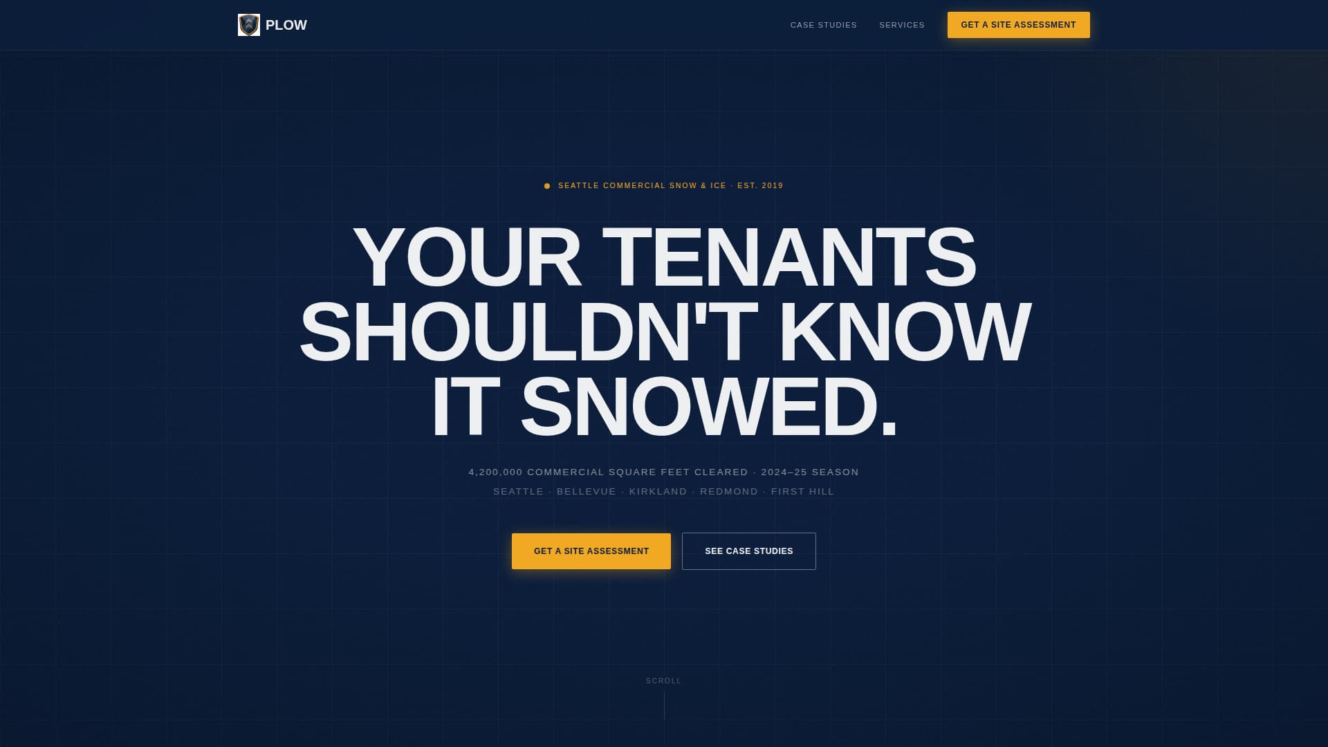 Clear — Professional Snow Removal Landing Page Template