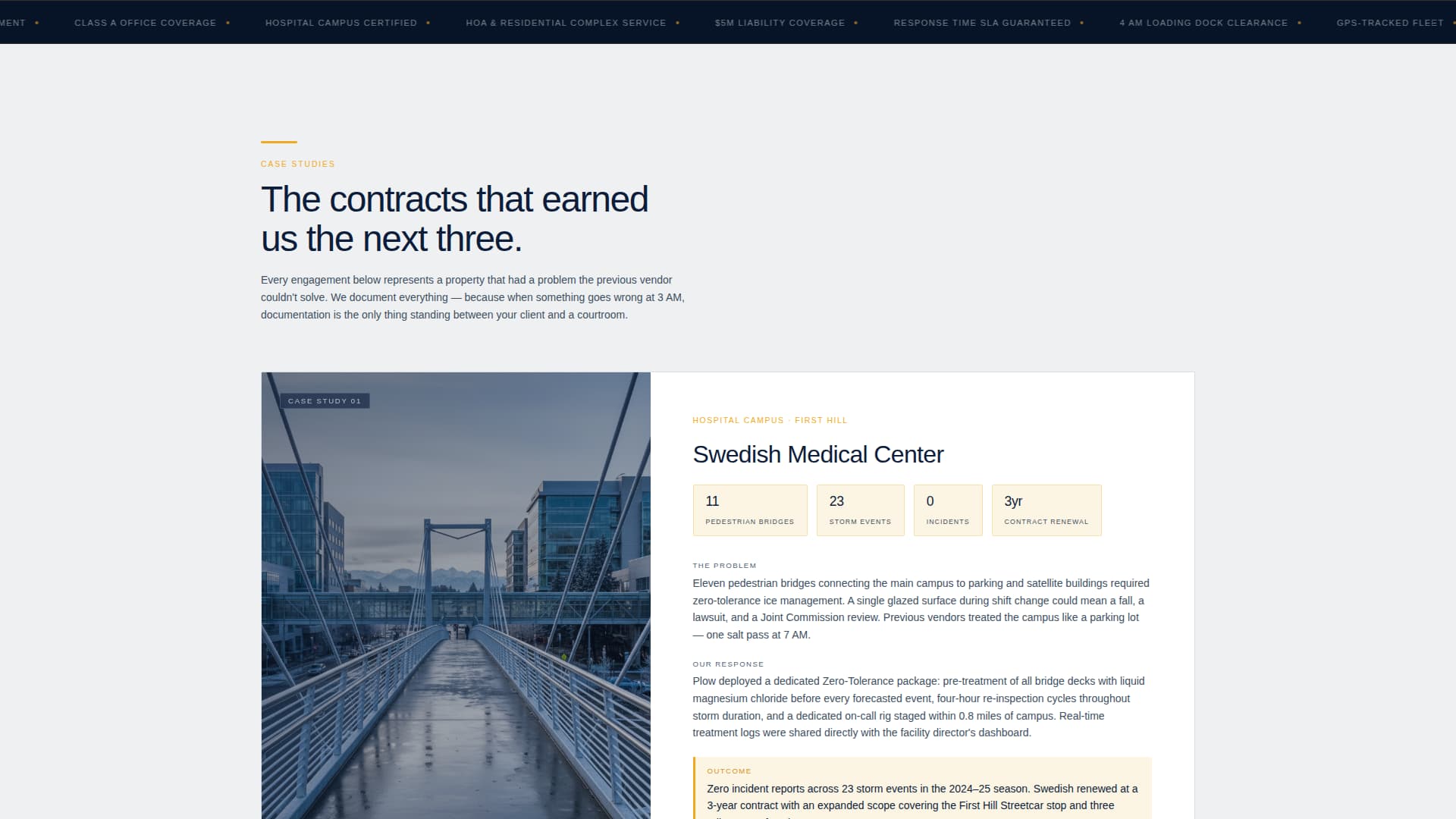 Clear — Professional Snow Removal Landing Page Template