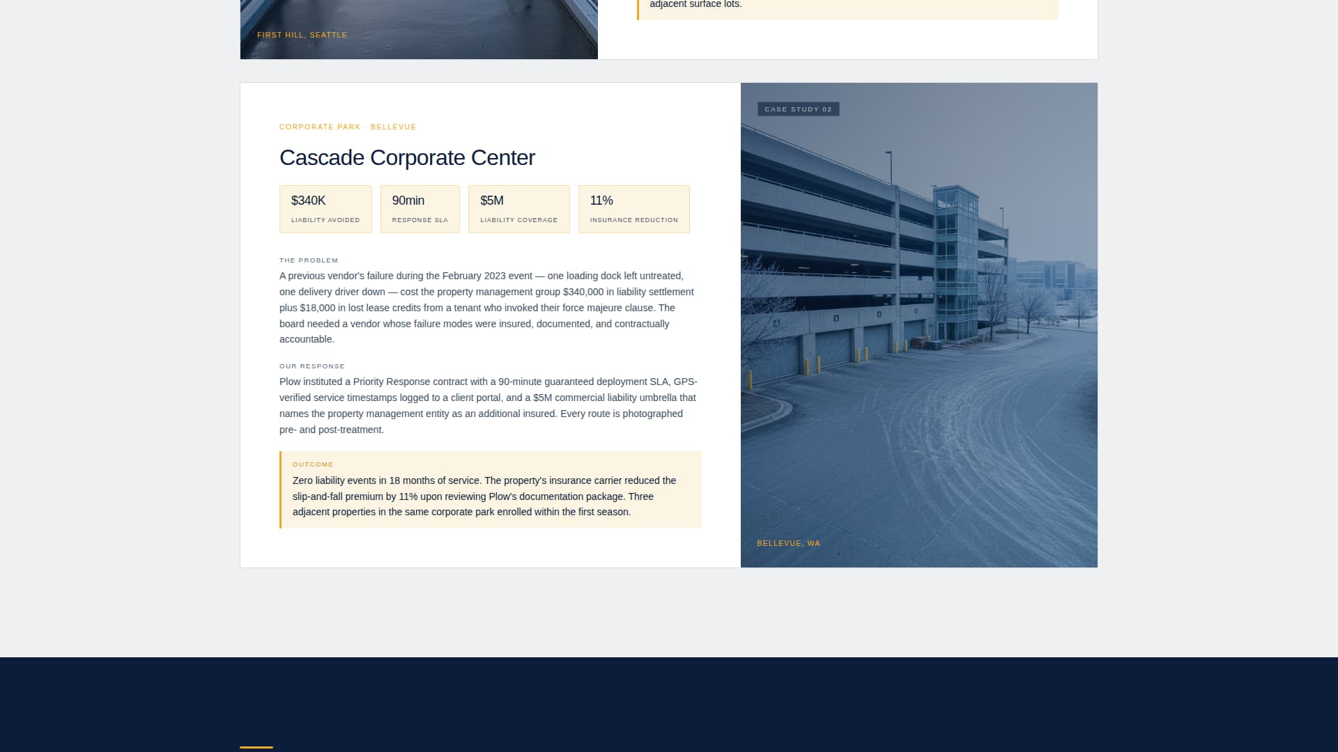 Clear — Professional Snow Removal Landing Page Template