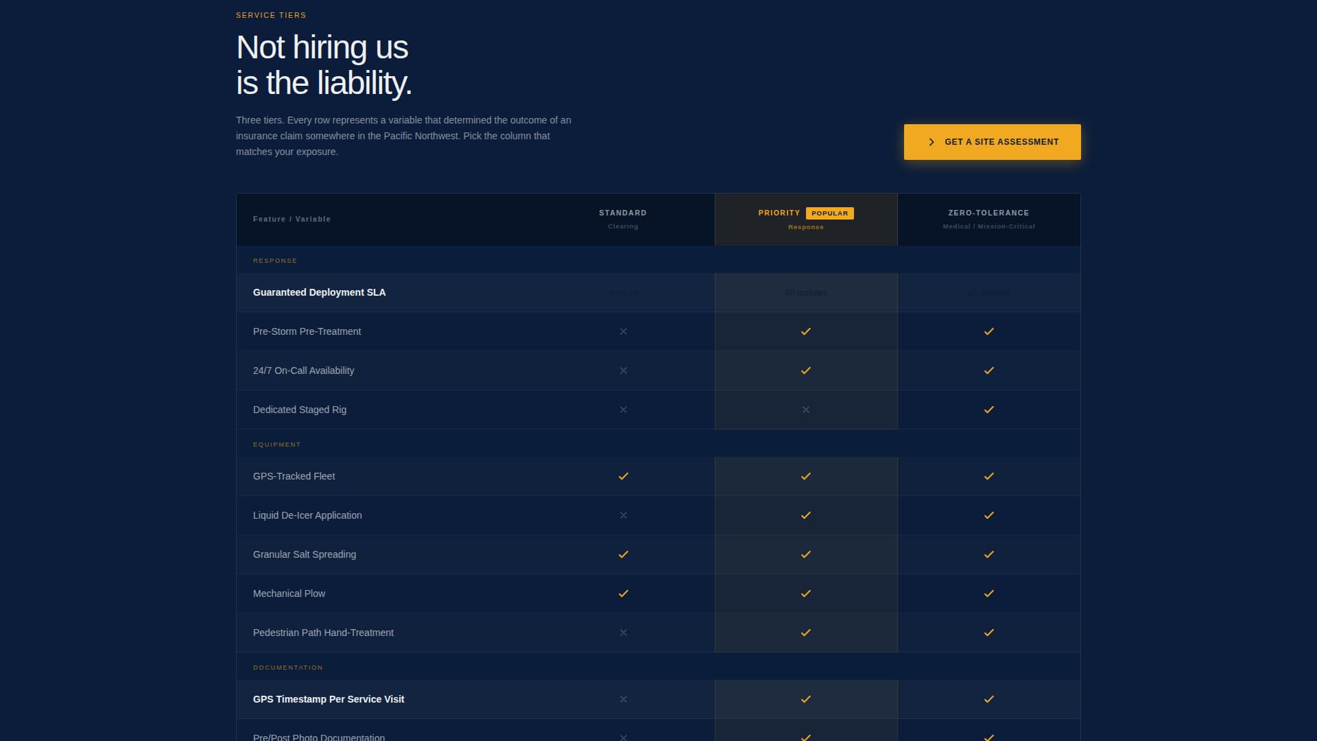 Clear — Professional Snow Removal Landing Page Template